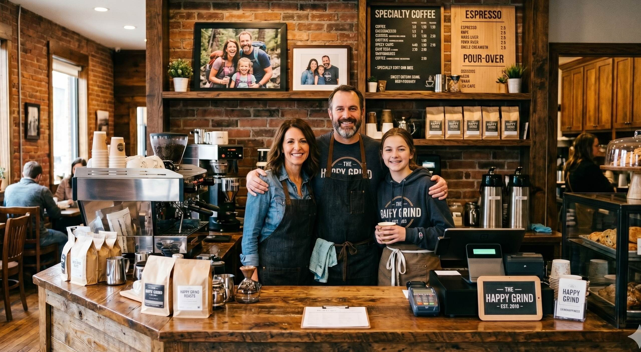 specialty coffee shop family